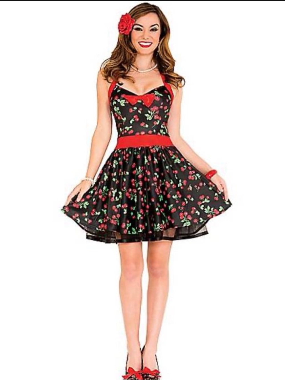 New Spirit Halloween Cherry Retro Girl Costume